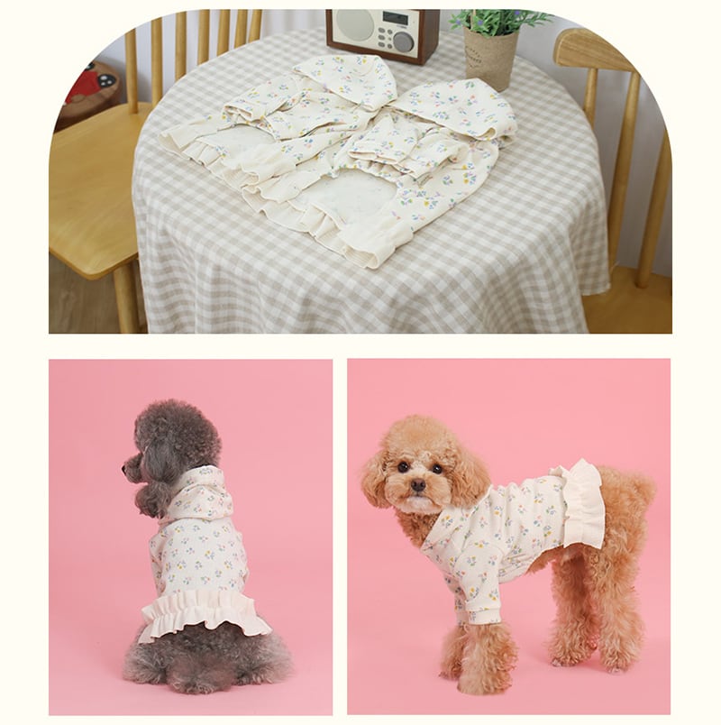 SALE】 lily hood onepiece S ~ XL / 犬服 春夏 新作 フード
