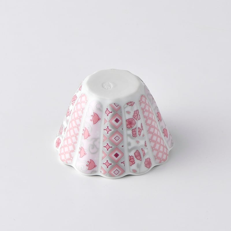 花離宮 ピンク 7.5㎝ボウル（化粧箱入）【林九郎窯】009318C614