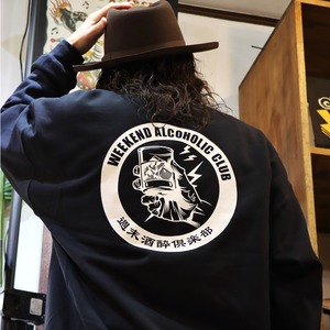 SLINK(スリンク) "WEEKEND ALCOHOLIC CLUB Circle Logo Crew Sweat"(BLK)