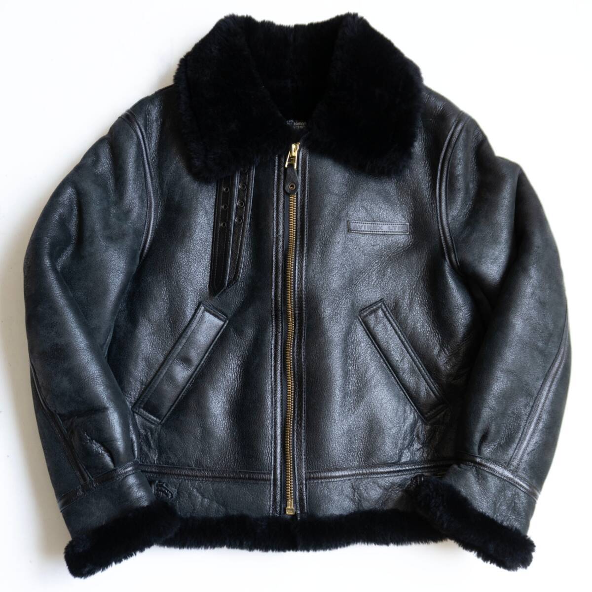 【極美品/ビッグサイズXL】MORGAN PRODUCTIONS【フランス海軍 DECK PARKA】ブラック デッキ ムートンジャケット モーガン 26070295 極美品/ビッグサイズXL】MORGAN PRODUCTIONS【フランス海軍 DECK PARKA