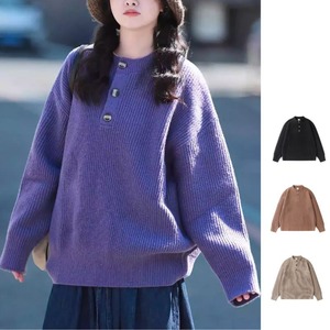 Round neck knit tops M15039