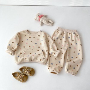 【BABY&KID】ワッフルハートセットアップ
