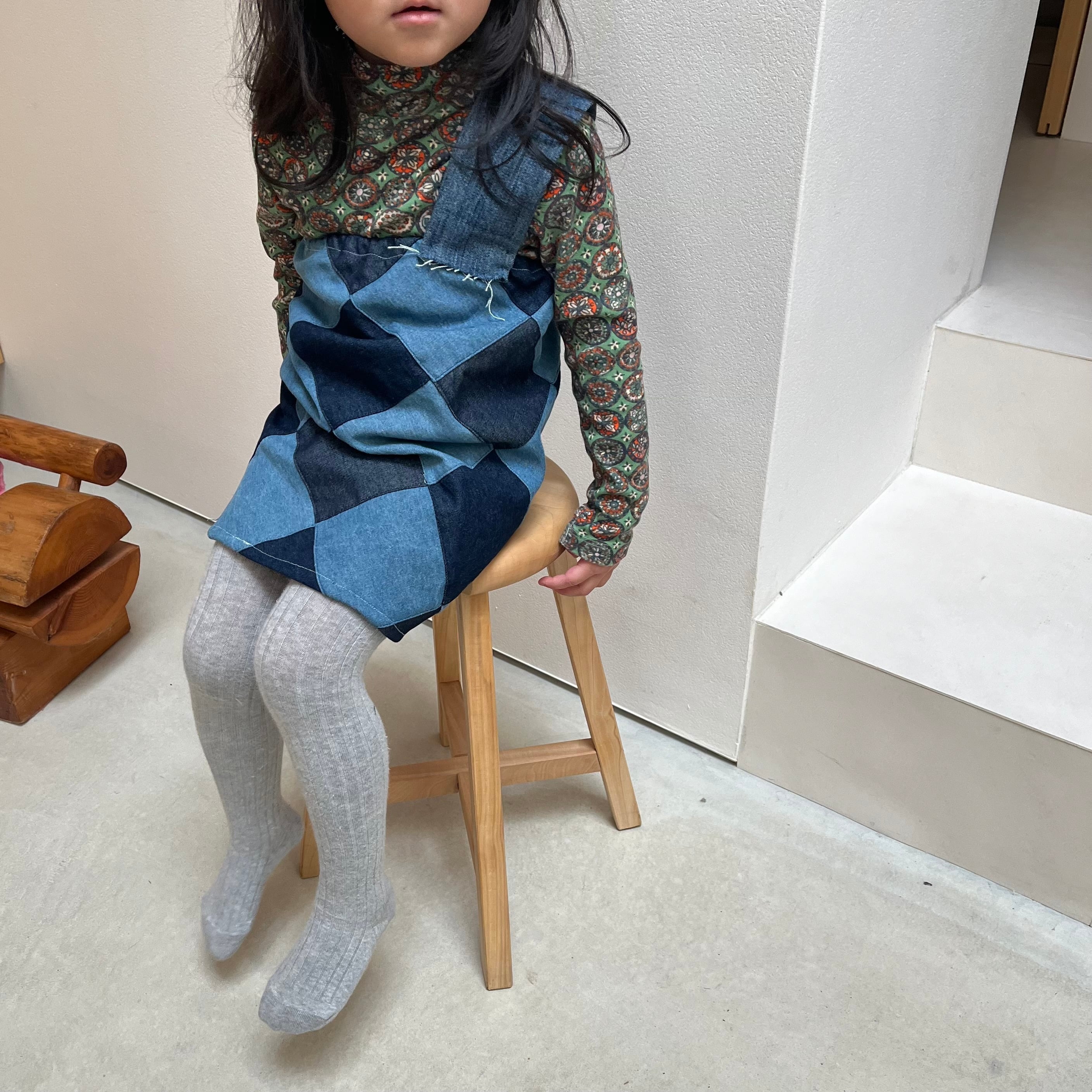 patchwork denim dress | worzoi