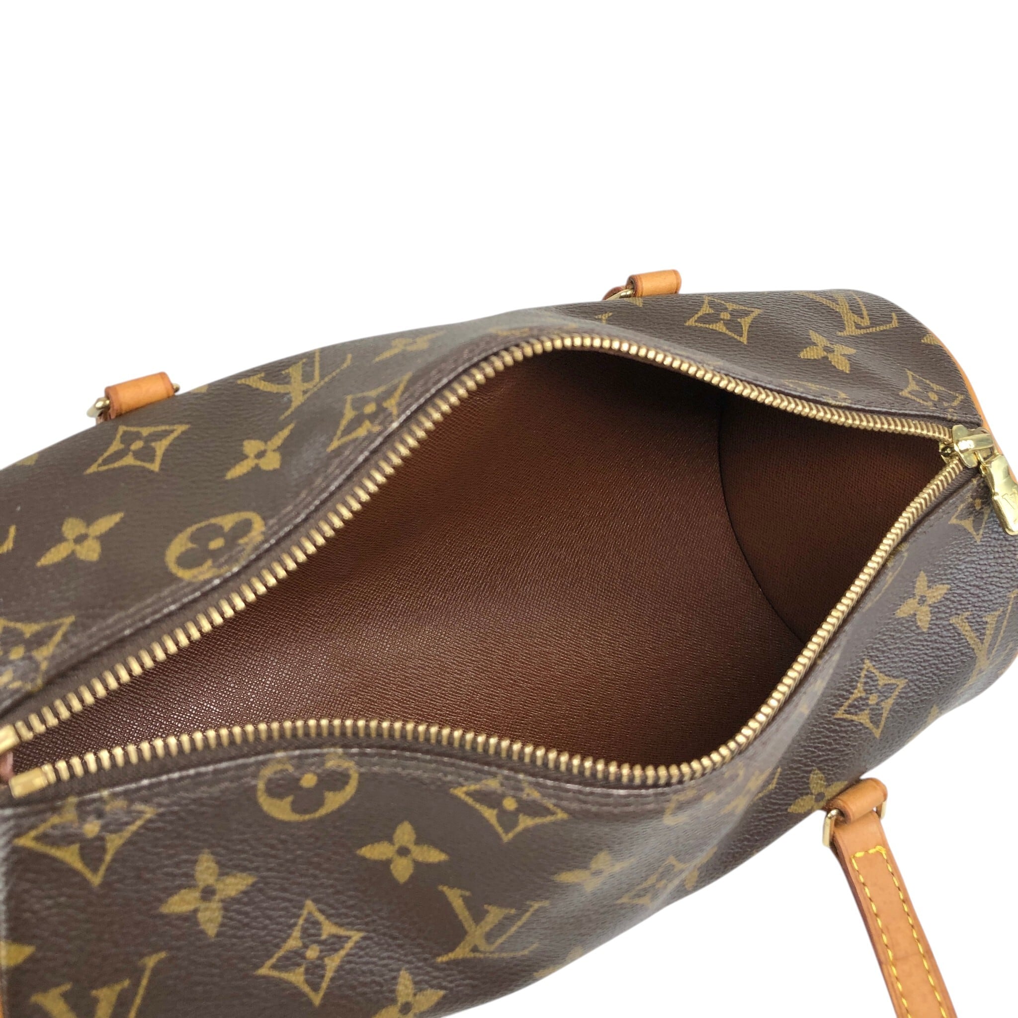 LOUIS VUITTON ルイヴィトン モノグラム ハンドバッグ ブラウン PVC