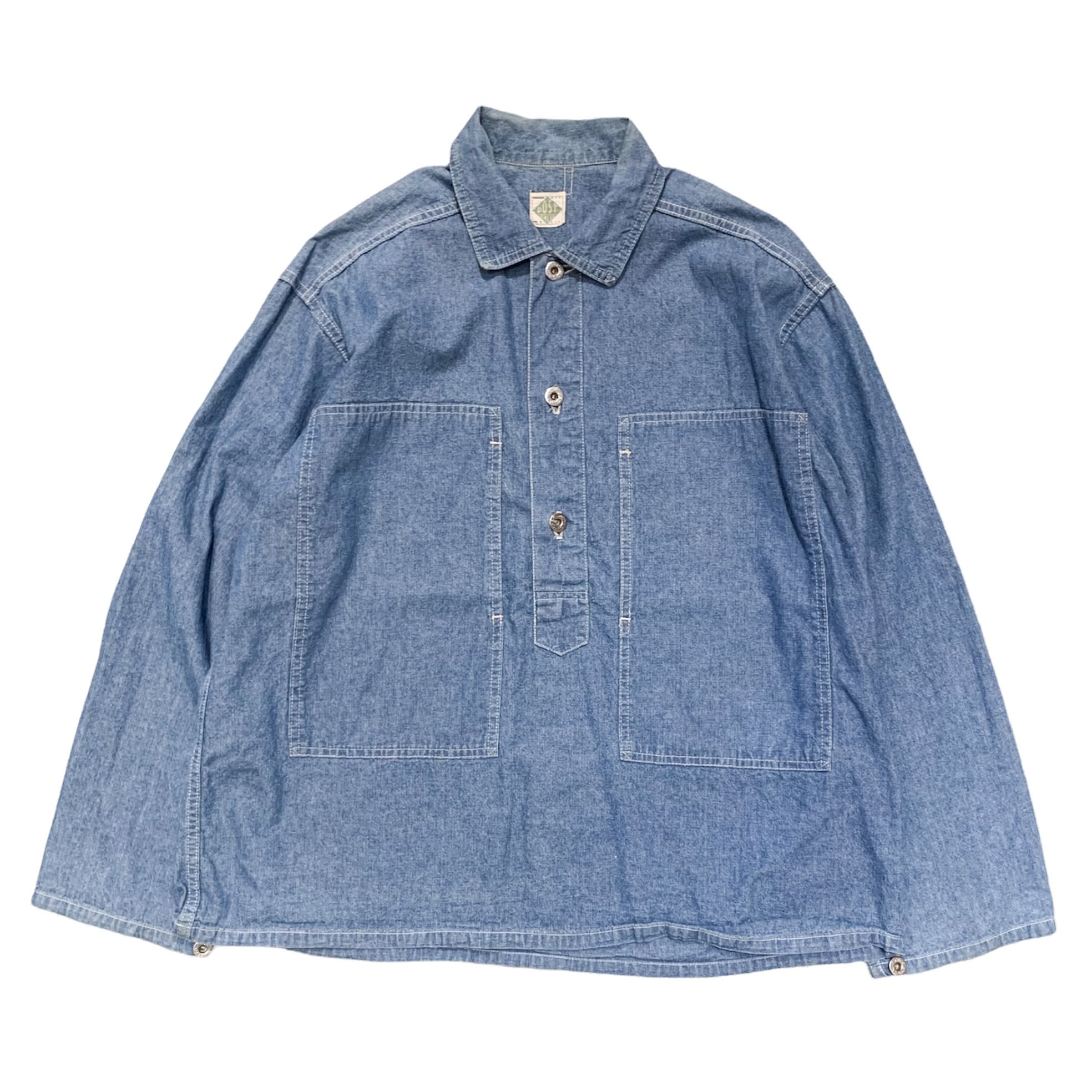 90's USA製 POST OVERALLS Chambray Pullover Jacket / ポスト ...