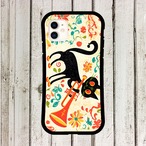 iPhoneケース 黒猫 トランペット 音楽｜金管楽器 北欧レトロ CAT085