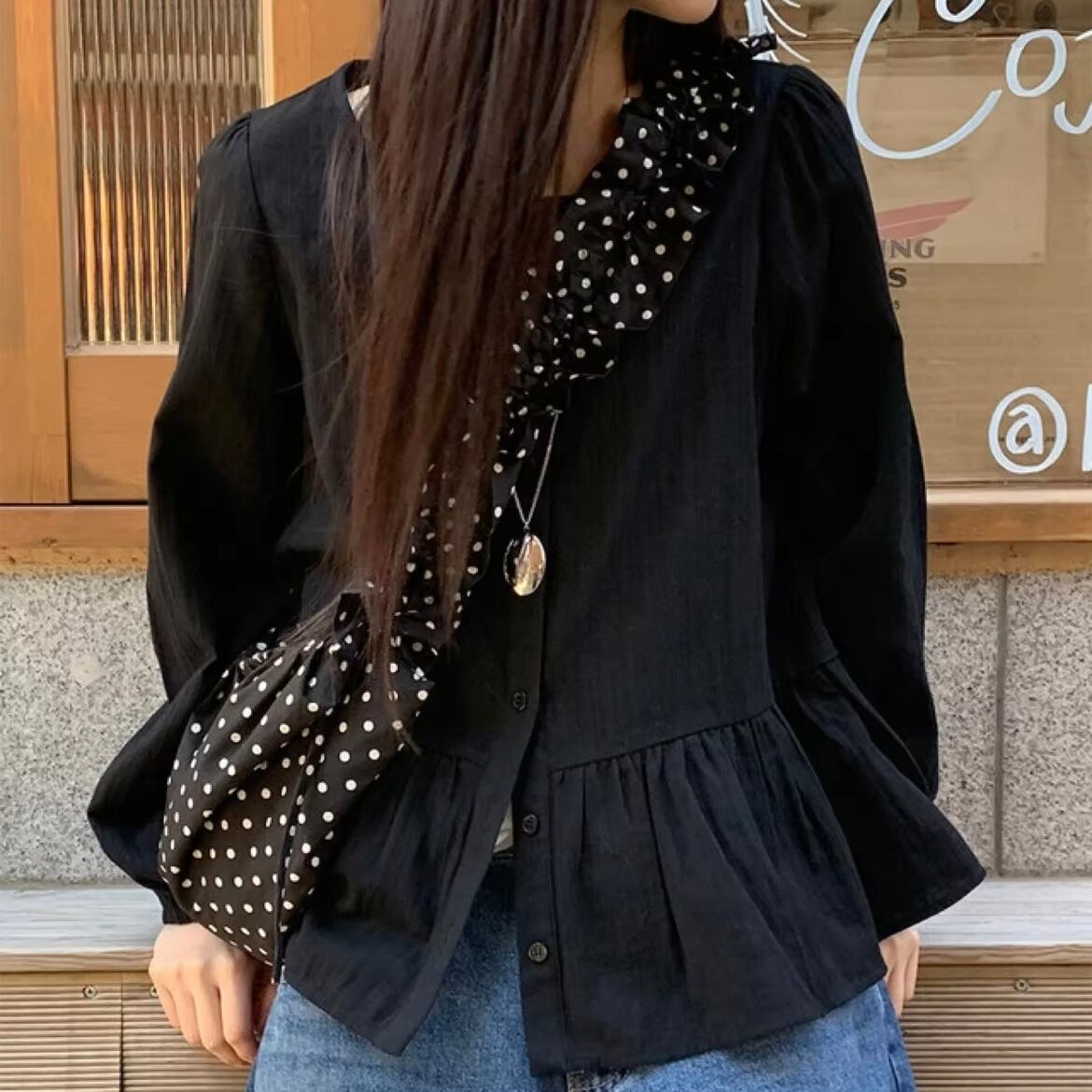 dot crescent moon bag