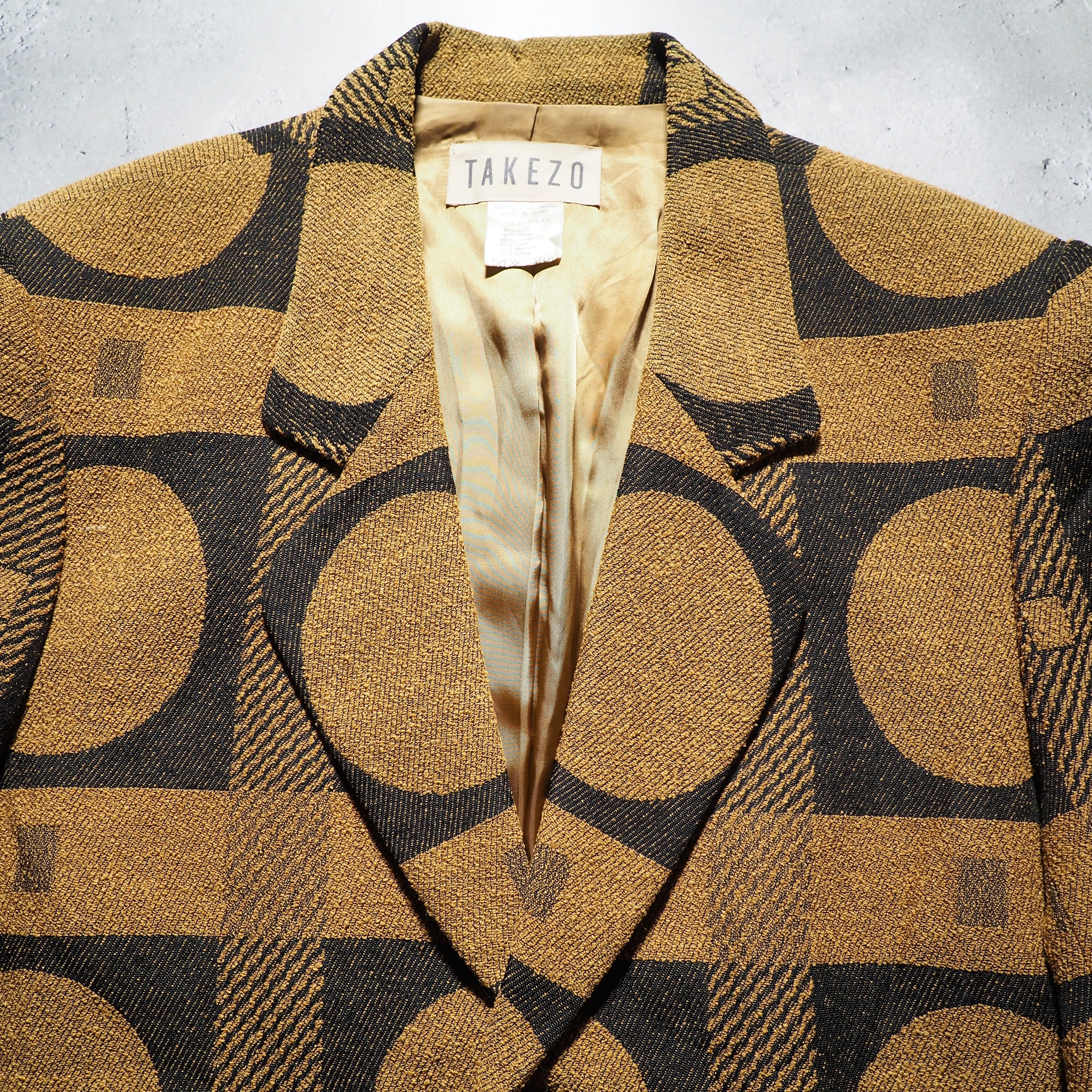 1980 - 90s ” Old TAKEZO ” Modern Contemporary art Embroidery vintage Tailored jacket