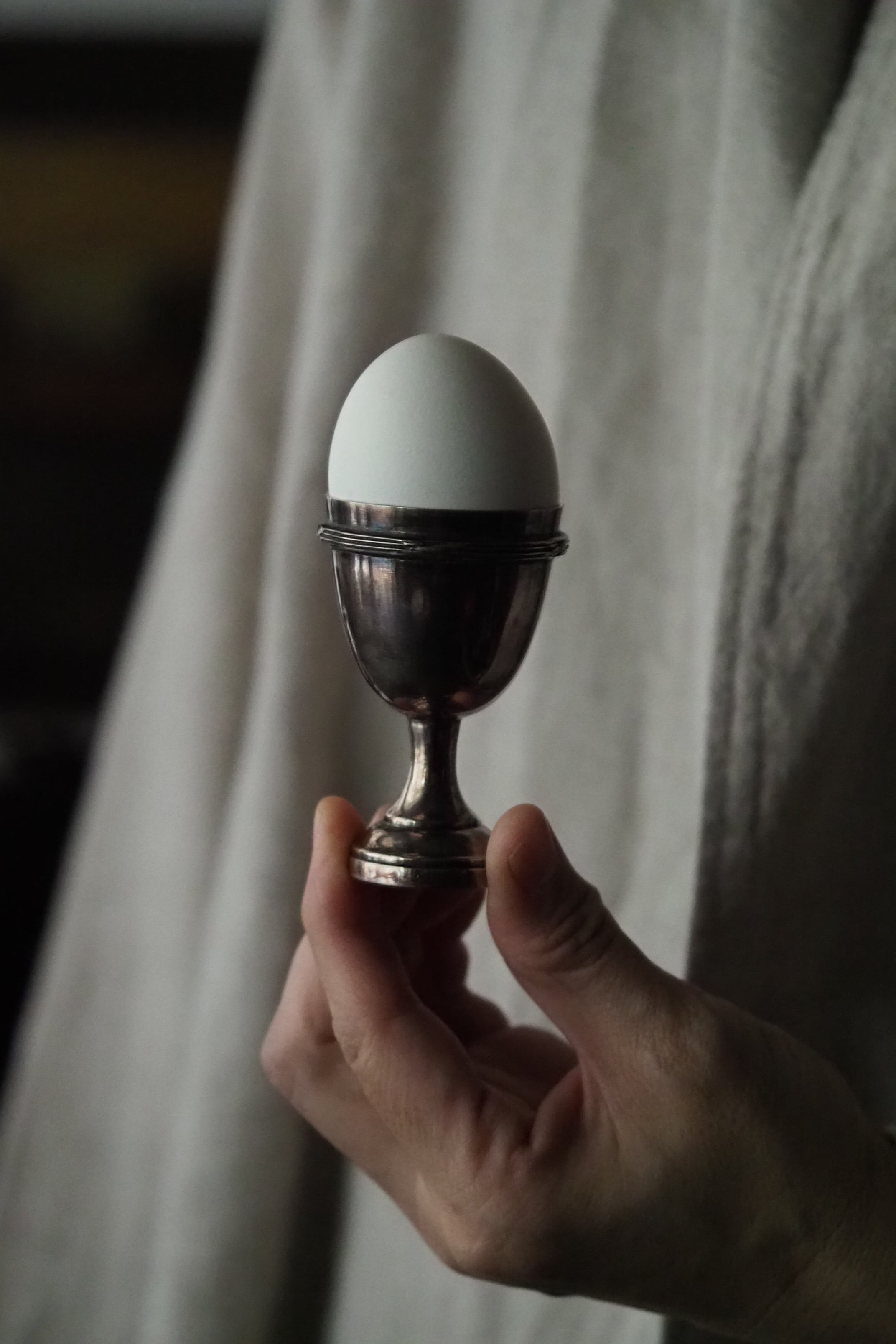 シルバープレートのエッグスタンドNo.3-vintage egg stand