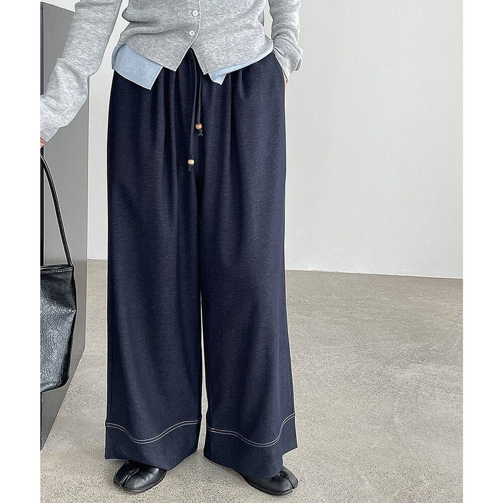 stitch wide pants k-0135