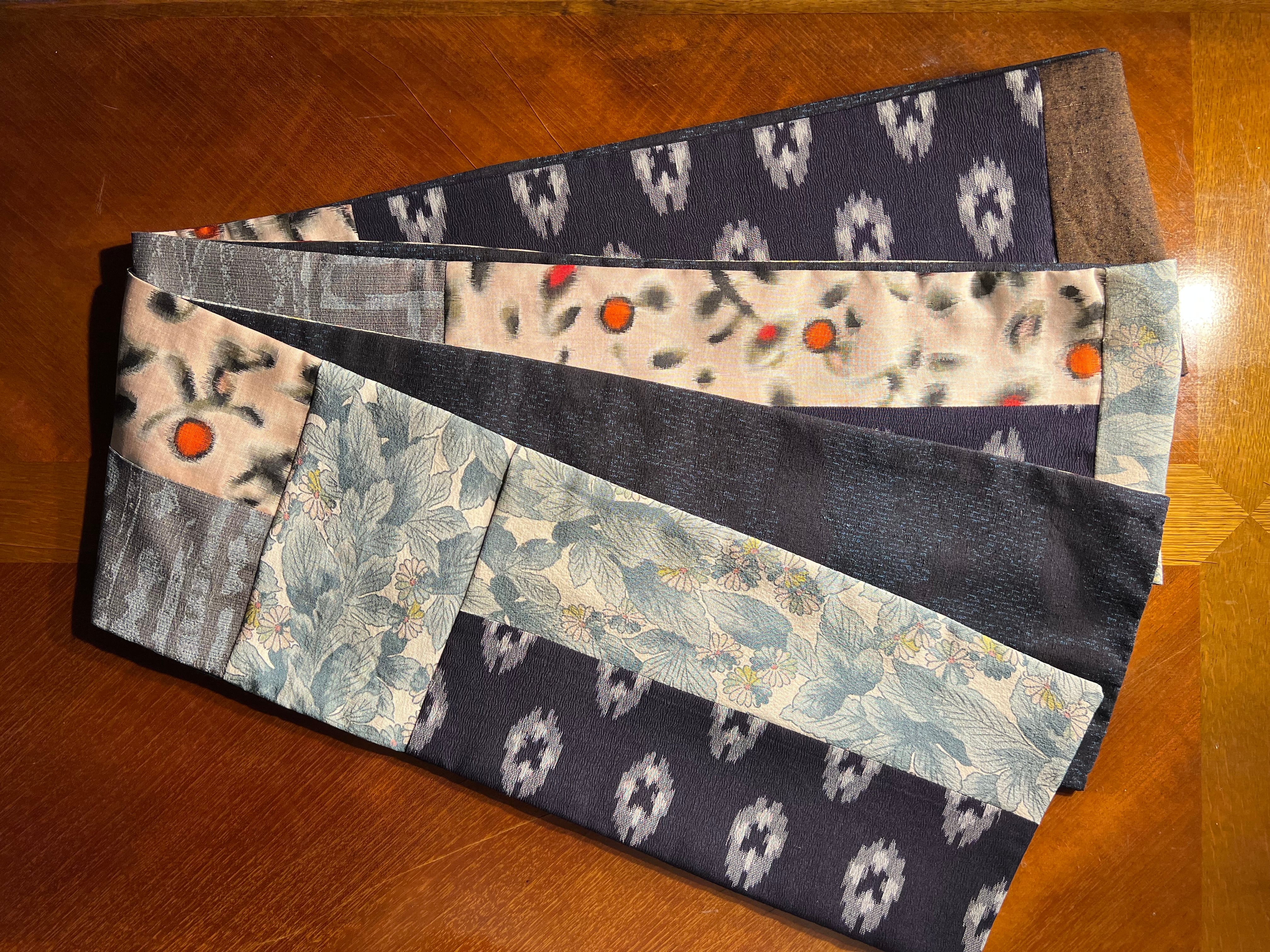 【新作】ハンドメイド　パッチワーク半幅帯 25 ae3b531bb66c66a54adaecf34fa602