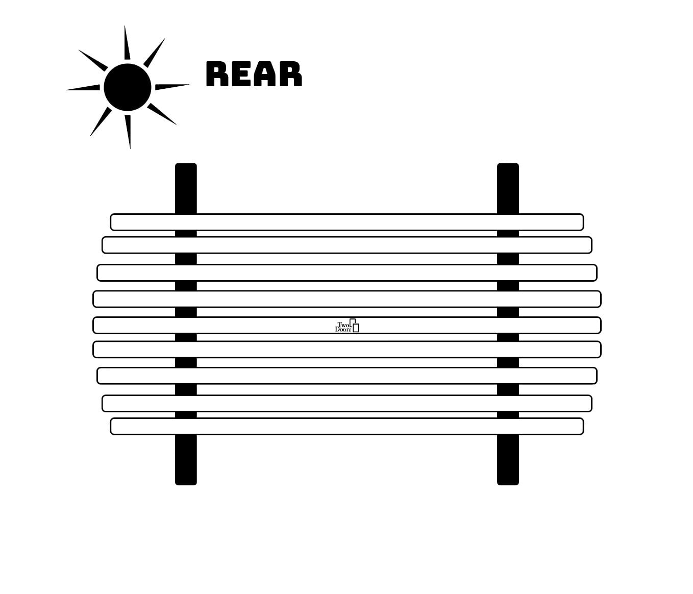 JIMNY】ウッドサイドブラインド_リア用 | TWODOORS