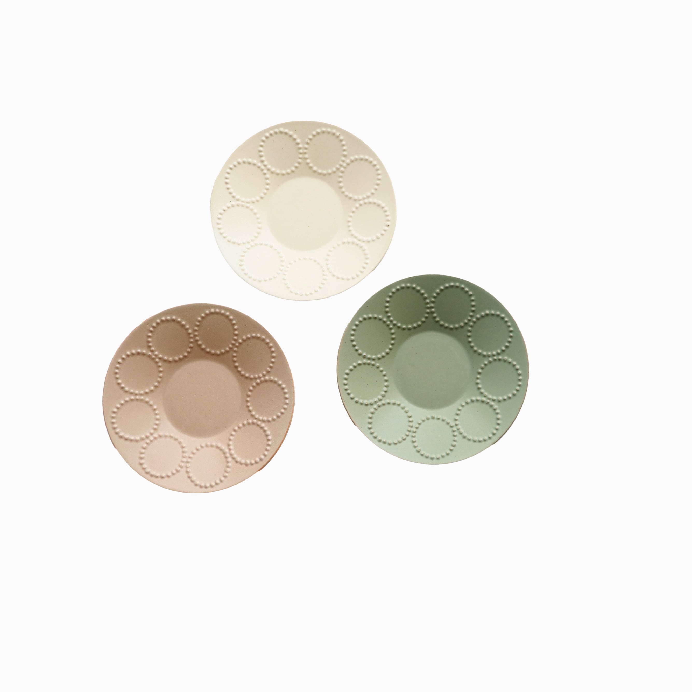 mina perhonen / tambourine / プレート(小) / white・green・light brown