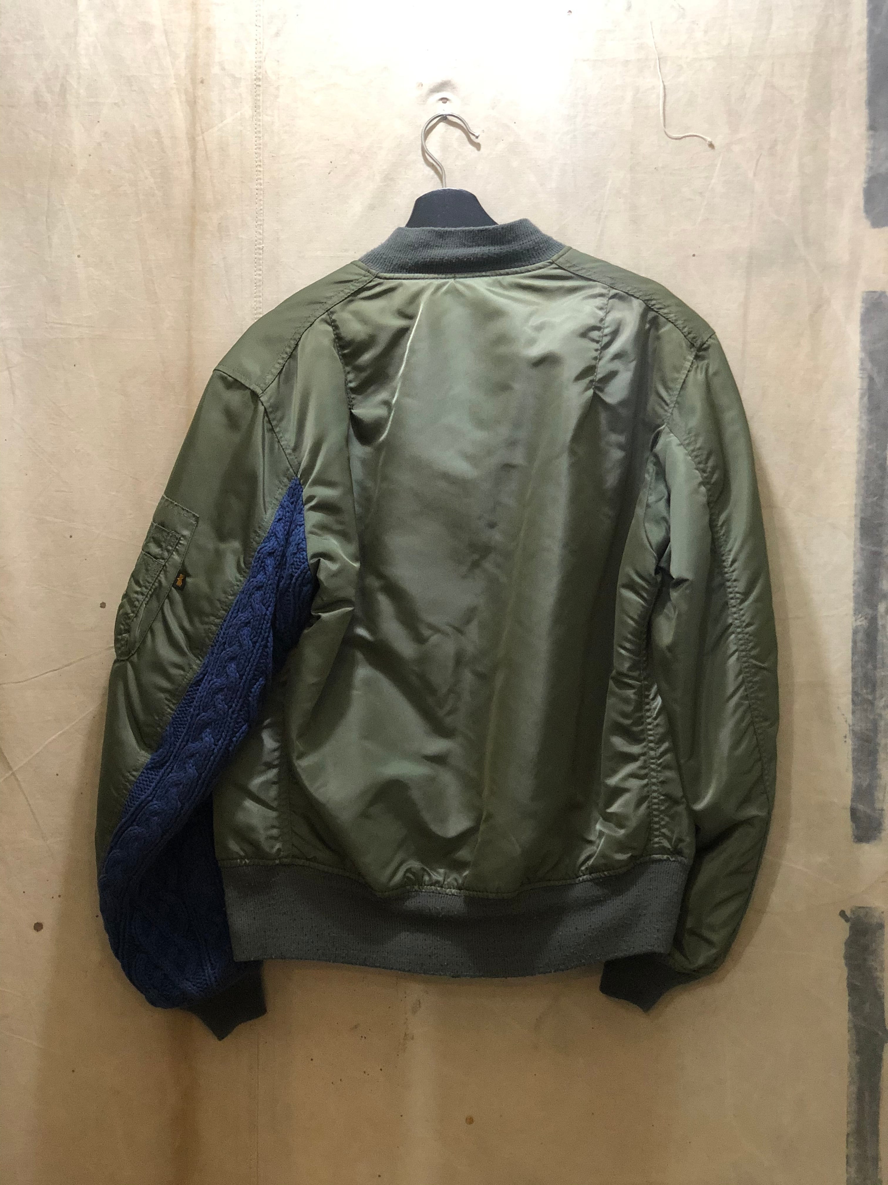 90's Good Enough SCR 袖切り替えし MA-1 | vintage clothing twoface