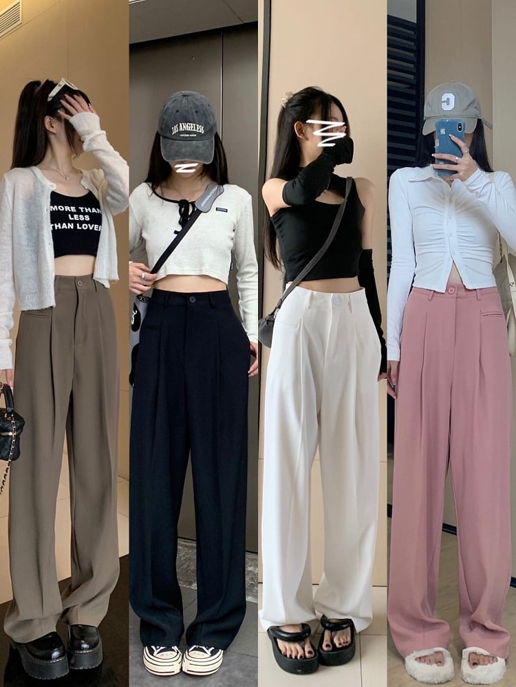 ワイドレッグ ボトムス パンツ ズボン ワイドパンツ ロング ロング丈 ストレート ワイド ハイウエスト 大人可愛い シンプル カジュアル おしゃれ お洒落 レトロ 大人女子 ラフ ルーズ 無地 夏 10代 20代 レディース 女性用 学生 デート お出かけ 女子会 お泊まり 休日 イベント 普段使い 韓国 ファッション コーデ スタイル サイズ S M L XL 白 ホワイト 黒 ブラック カーキ ピンク