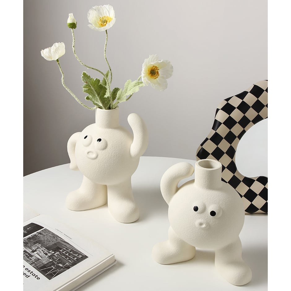 韓国雑貨 変な顔のかわいい花瓶 | Russel 海外インテリアセレクトショップ
