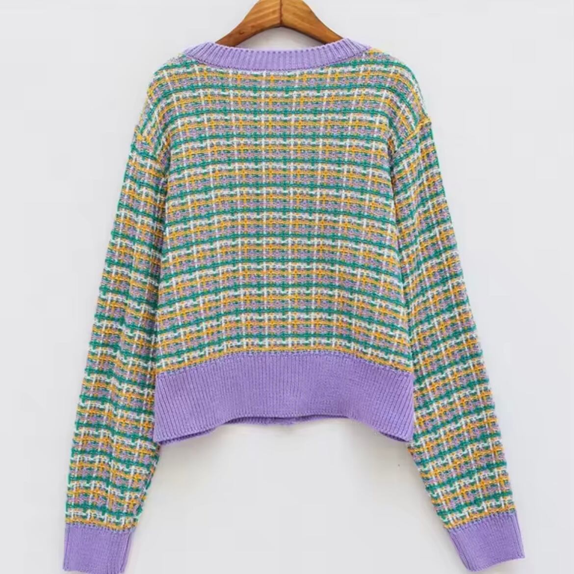 マルチカラーツイードカーディガン