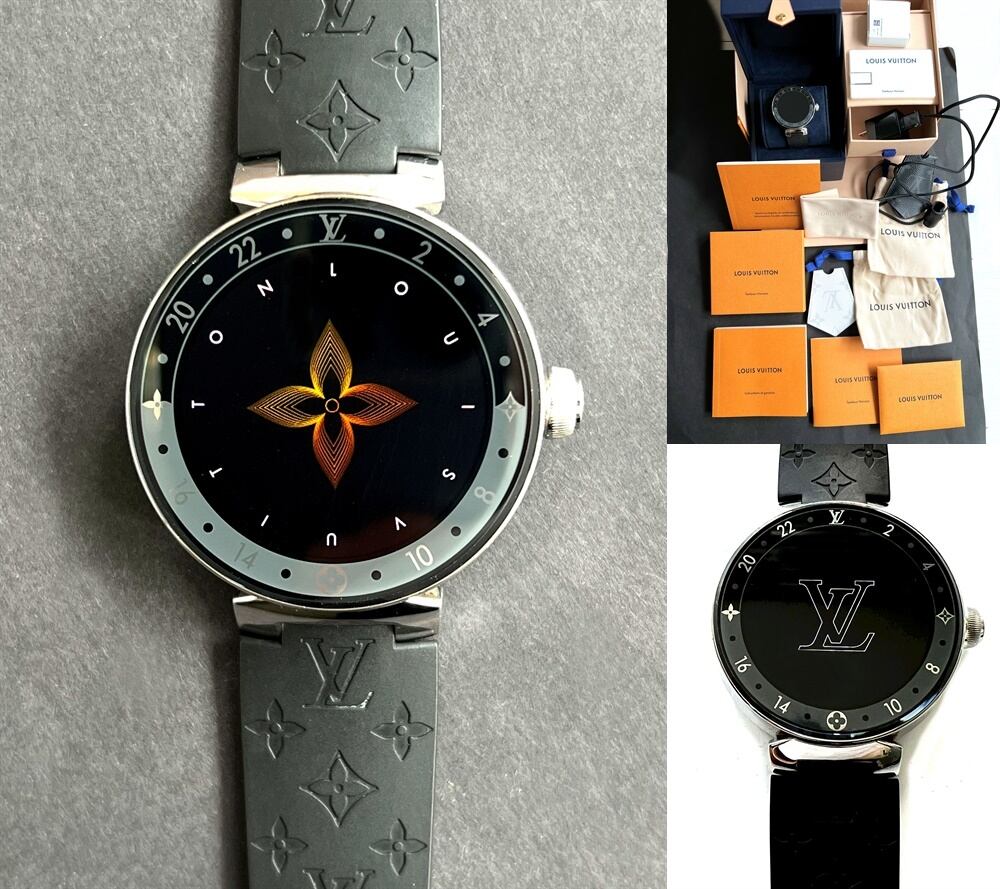 LOUIS VUITTON ルイヴィトン タンブール ホライゾン V2 スマートウォッチ メンズ モノグラム ベルト 時計