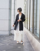 kujaku - BAMBOO LINEN JACKET:Black