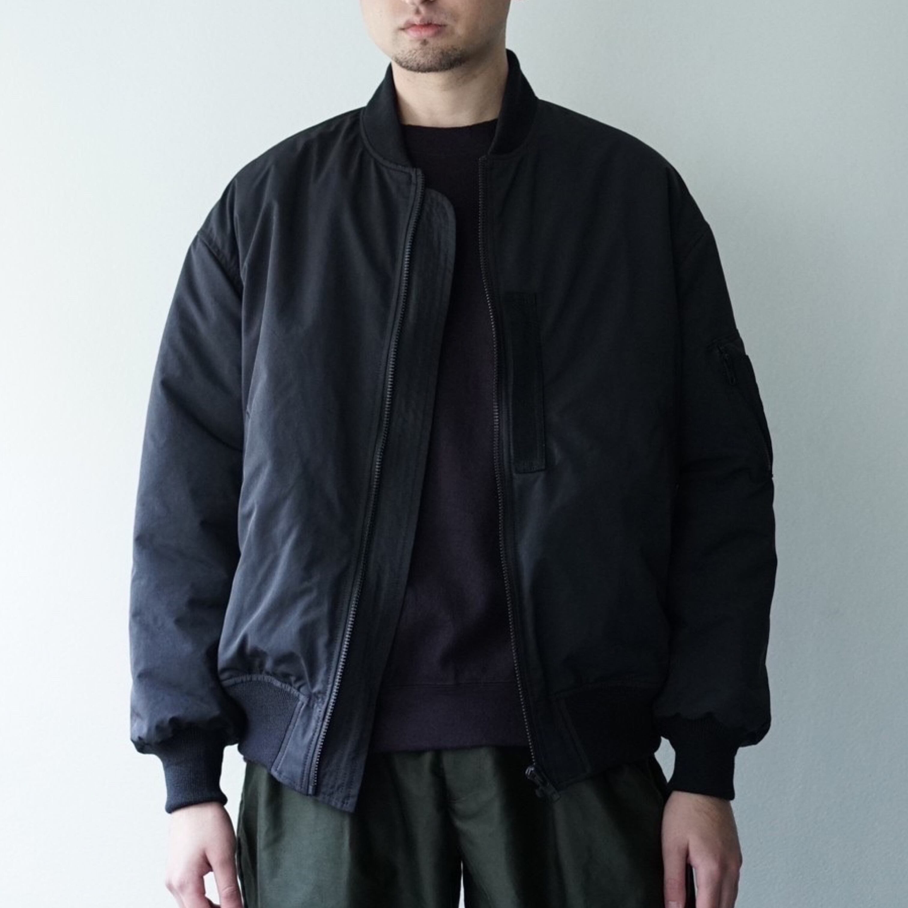Lite Milicloth & Climashield MA-1 Jacket（BLACK）size 3 | CAPERTICA