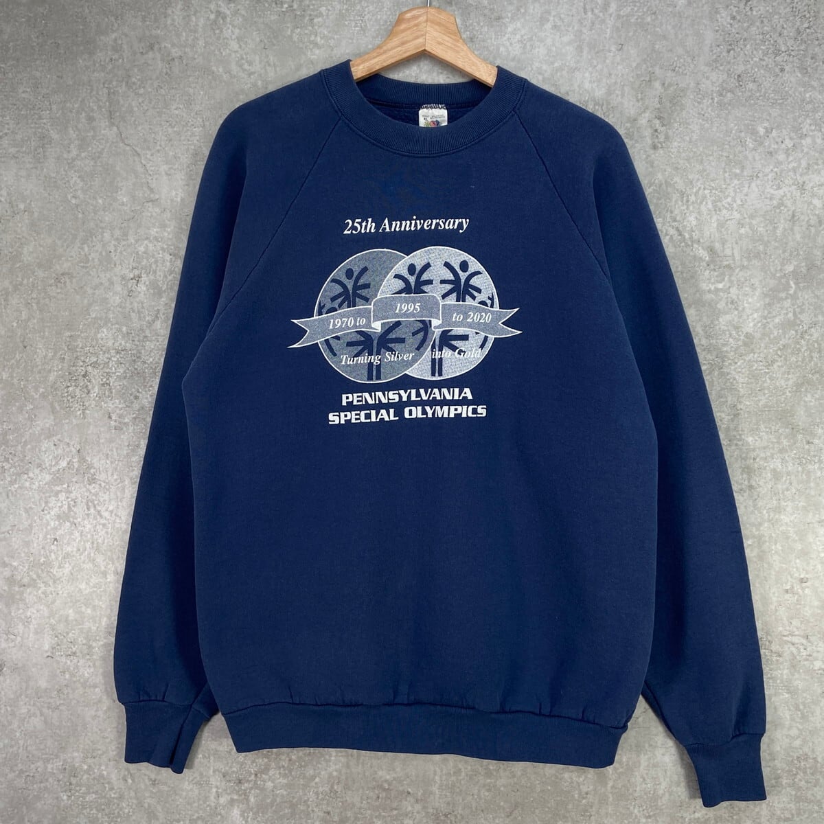 4883【美品】RRL ラグランスウェット プリントロゴ グレー　紺　M 4883【美品】RRL ラグランスウェット プリントロゴ グレー 紺 M 4883