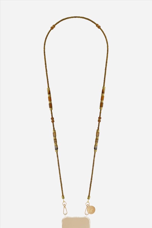 ORNELLA 120cm オルネッラオルネッラ ブロンズ ロングチェーン 斜めがけ ロングストラップ PERLES BRONZE ET