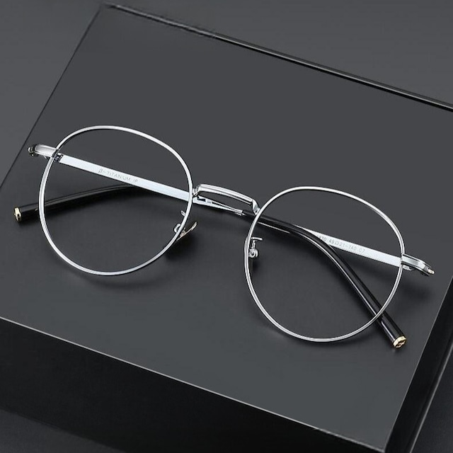 Titanium Slightly Oval Glasses -round- / チタン スライトリー オーバル メガネ -ラウンド-
