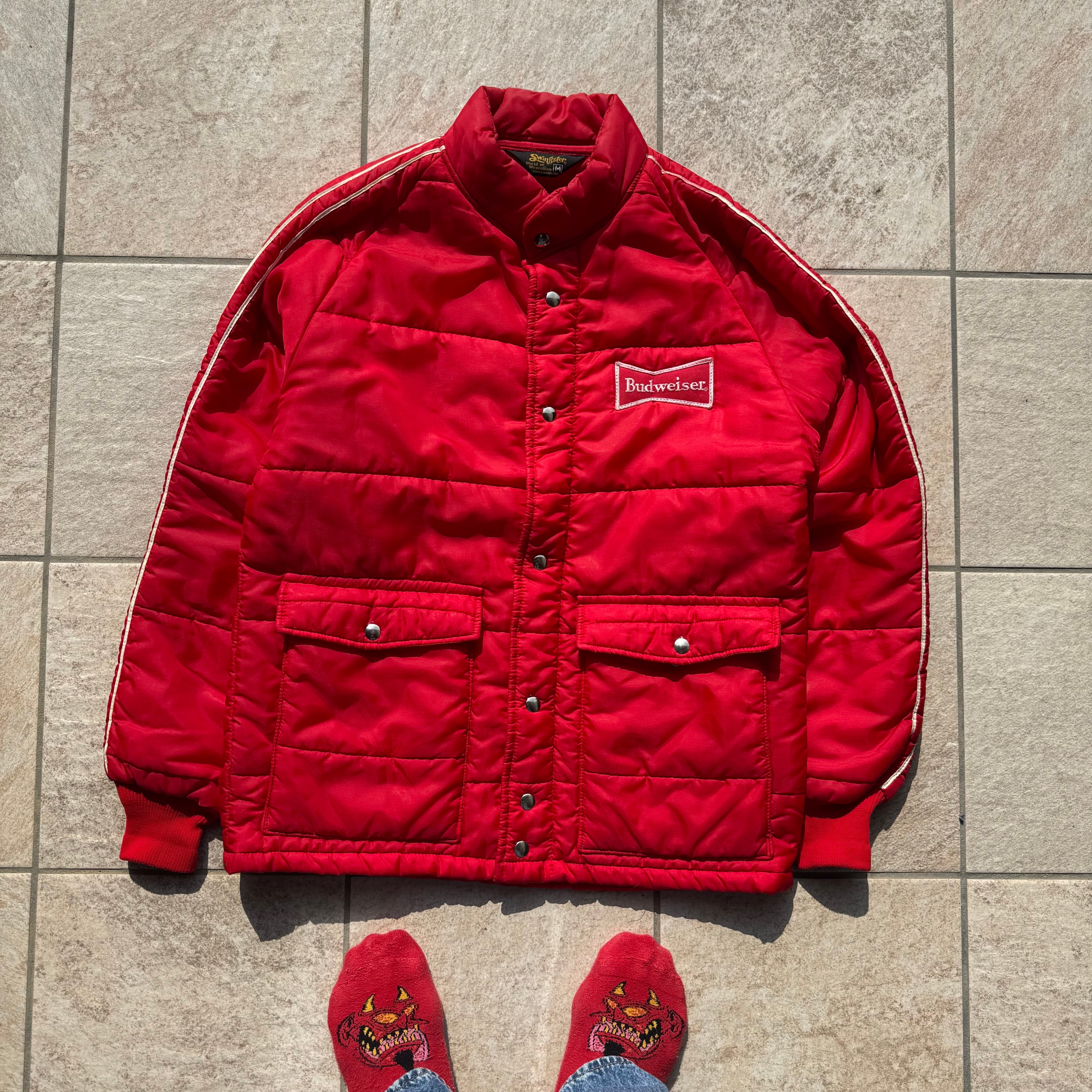 Vintage "Budweiser" Delivery Puffer jacket /M/made in USA