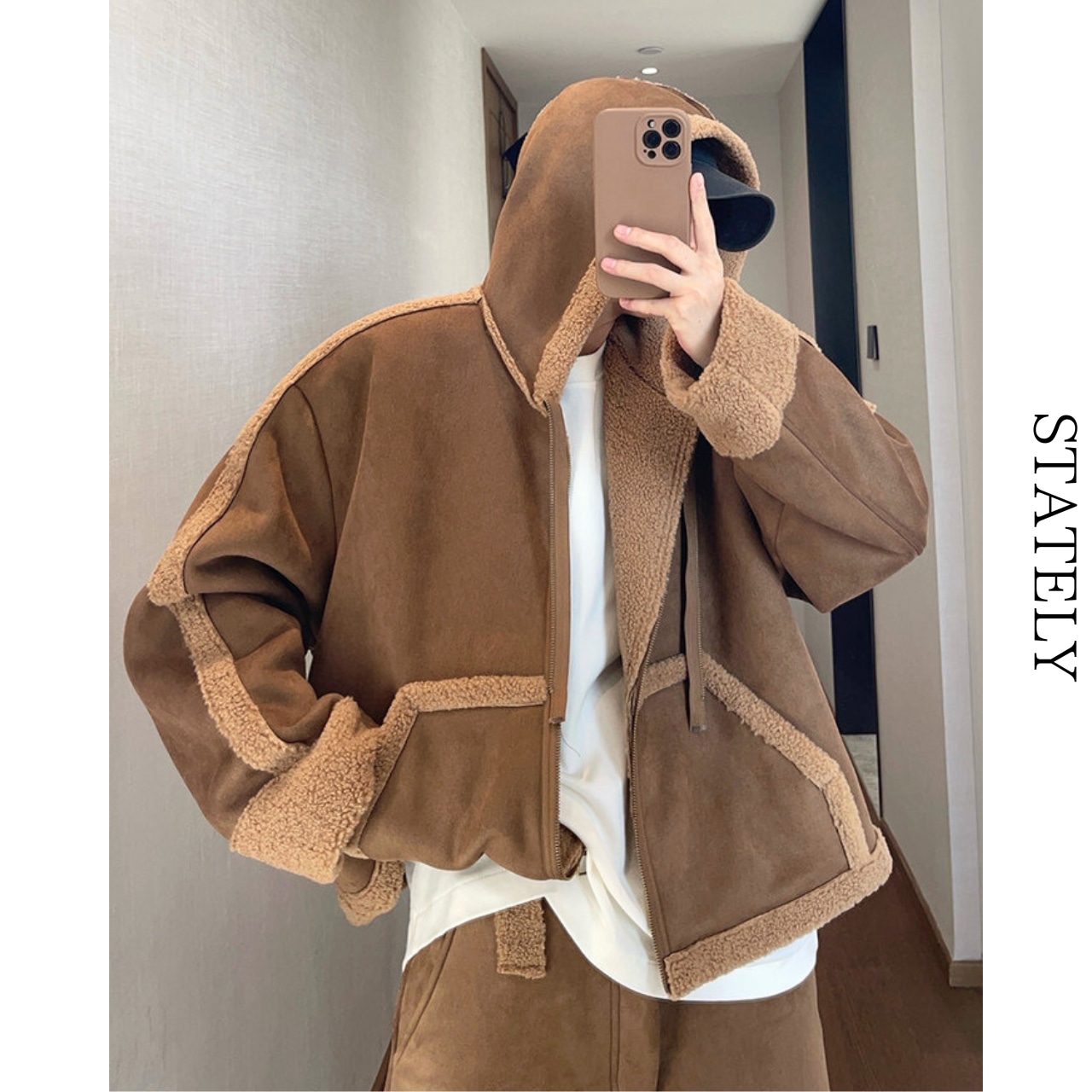 Boa Trim フェイクムートンZip Jacket_O51・画像11