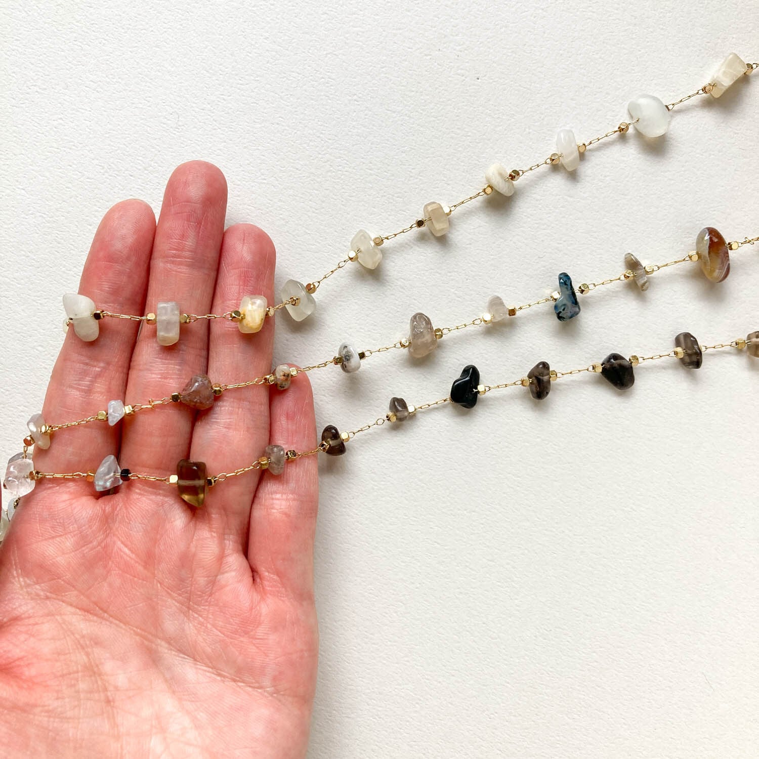 再入荷〉天然石デザインチェーン（10cm〜） | Dua-アクセサリーパーツ