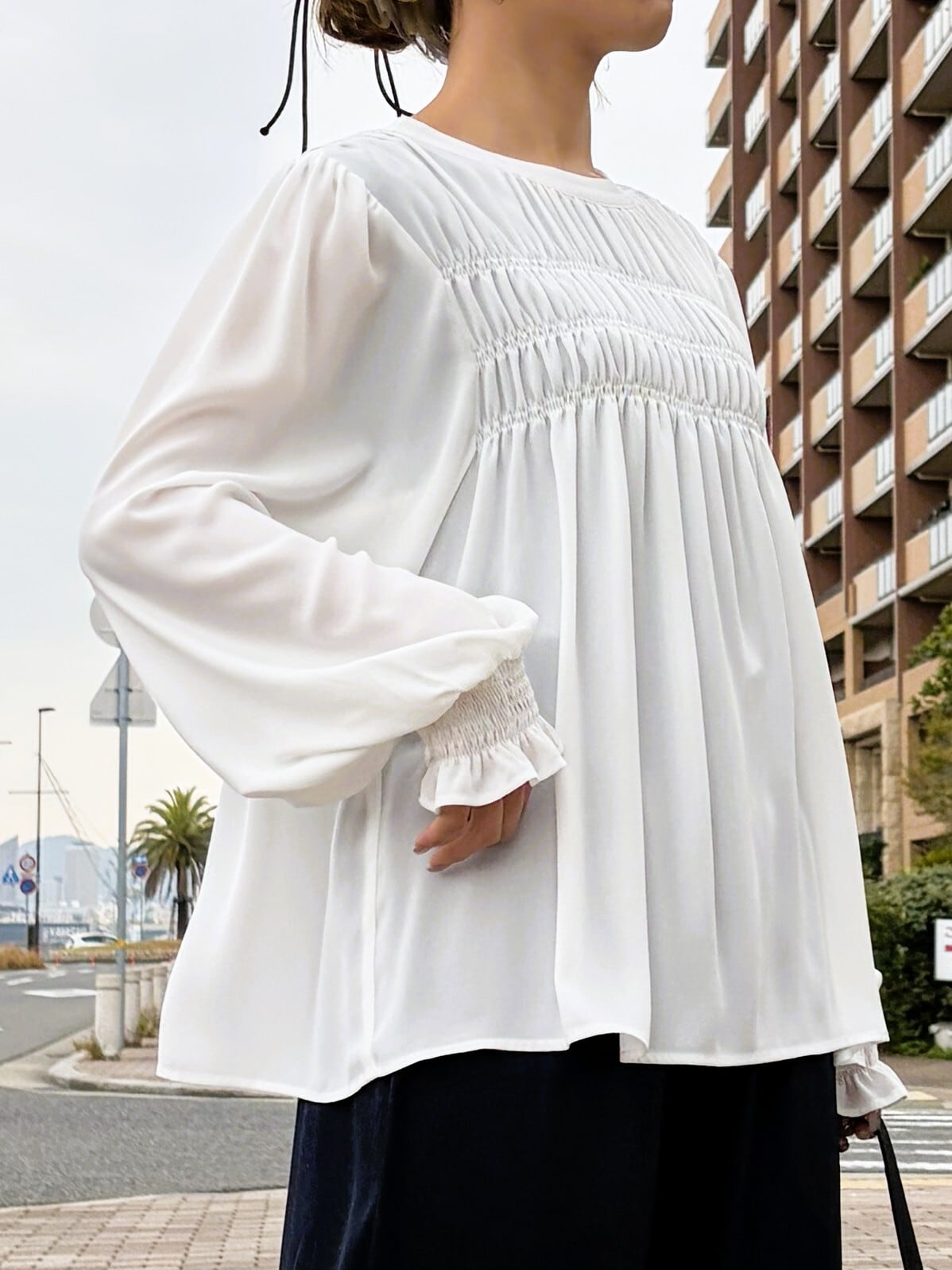 9286KT】シフォンシャーリングブラウス（9113-61023） | 9286 Fashion Lab