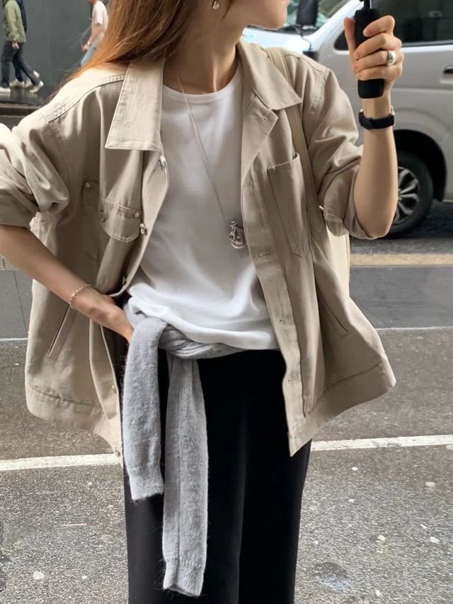 (OUNCE)  pore half tee / 3color