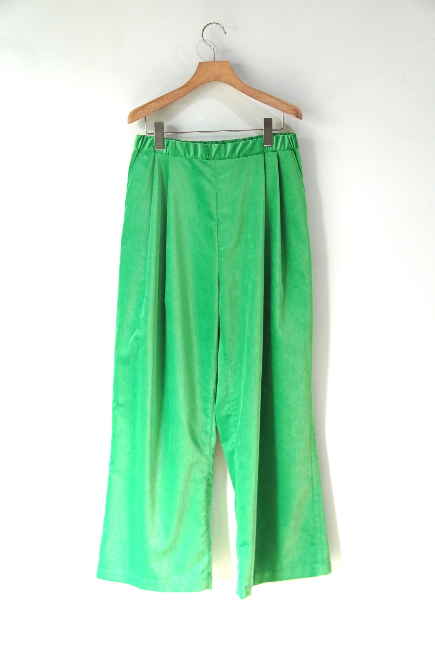 ANTHEM A / COTTON VELVET DOUBLE PLEATS EASY TROUSERS