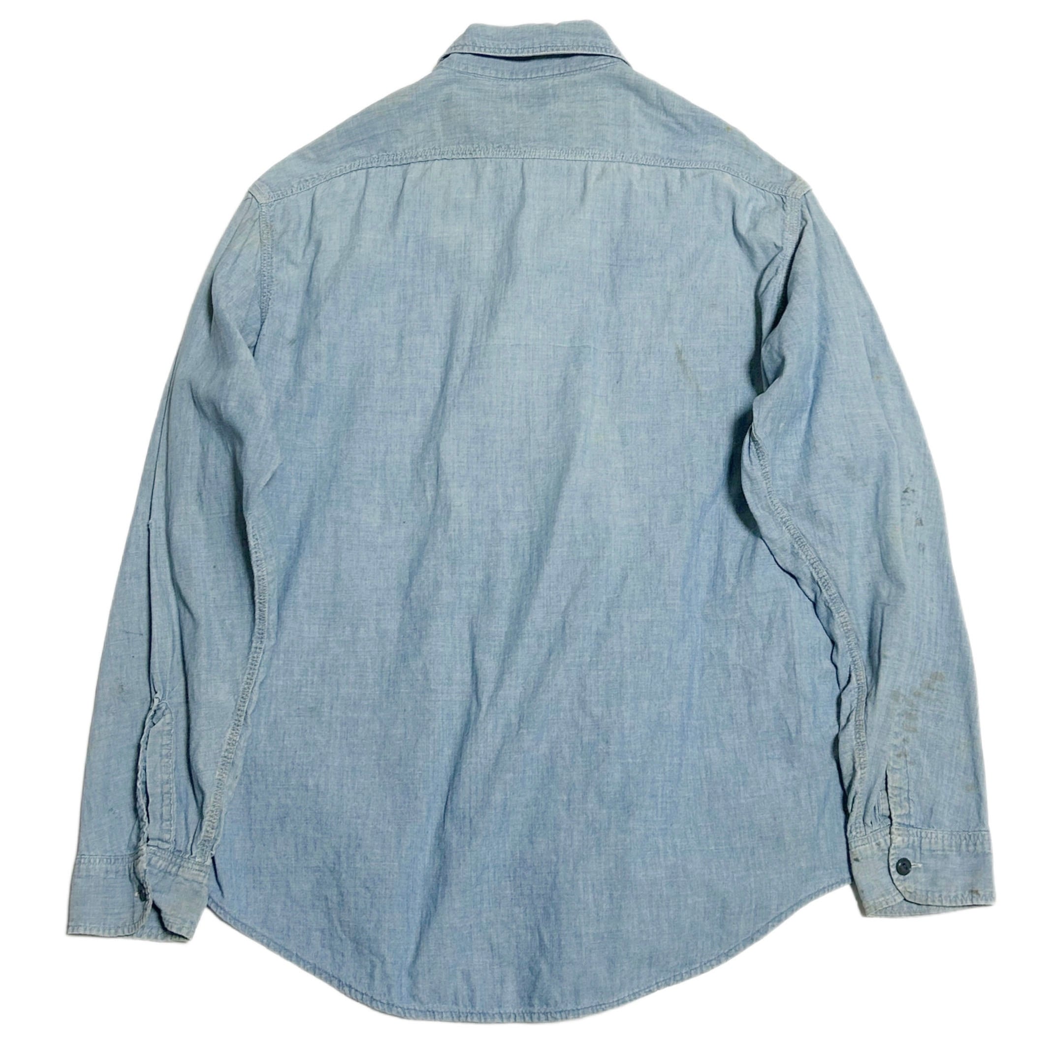 50s 60s SEARS シャンブレーシャツ【M】WORK CLOTHING タグ 50s 60s SEARS シャンブレーシャツ【M】WORK CLOTHING タグ