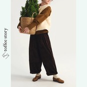 【2color】午後の光に溶ける、やわらかシルエットパンツ《P0327》