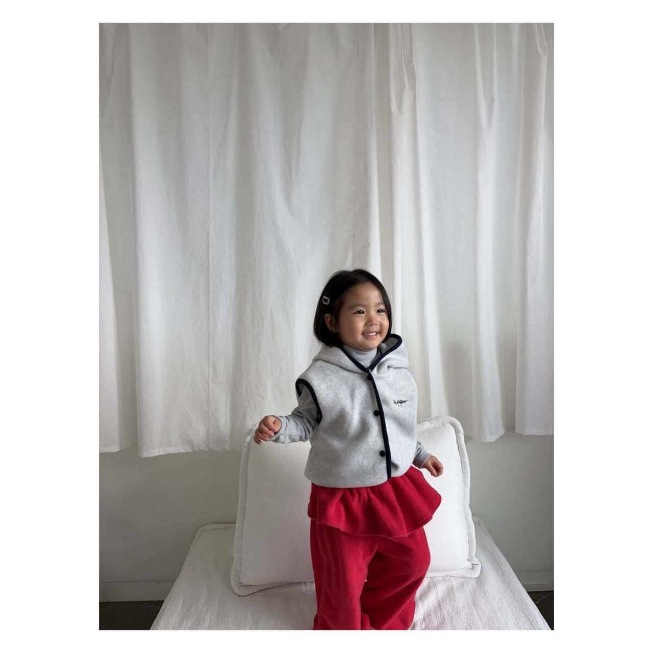 【取寄】PEPPER フリースパーカーベスト|冬服|韓国子供服