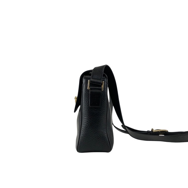 CELINE セリーヌ ショルダーバッグ ブラック ガンチーニ ダブル レザー vintage ヴィンテージ オールド s3twv4