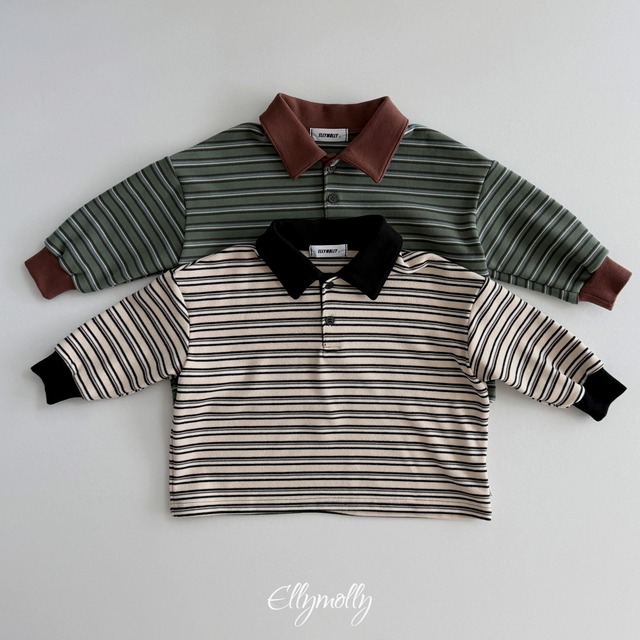 click peach collar tee【ELLYMOLLY】※11月下旬〜12月上旬発送予定