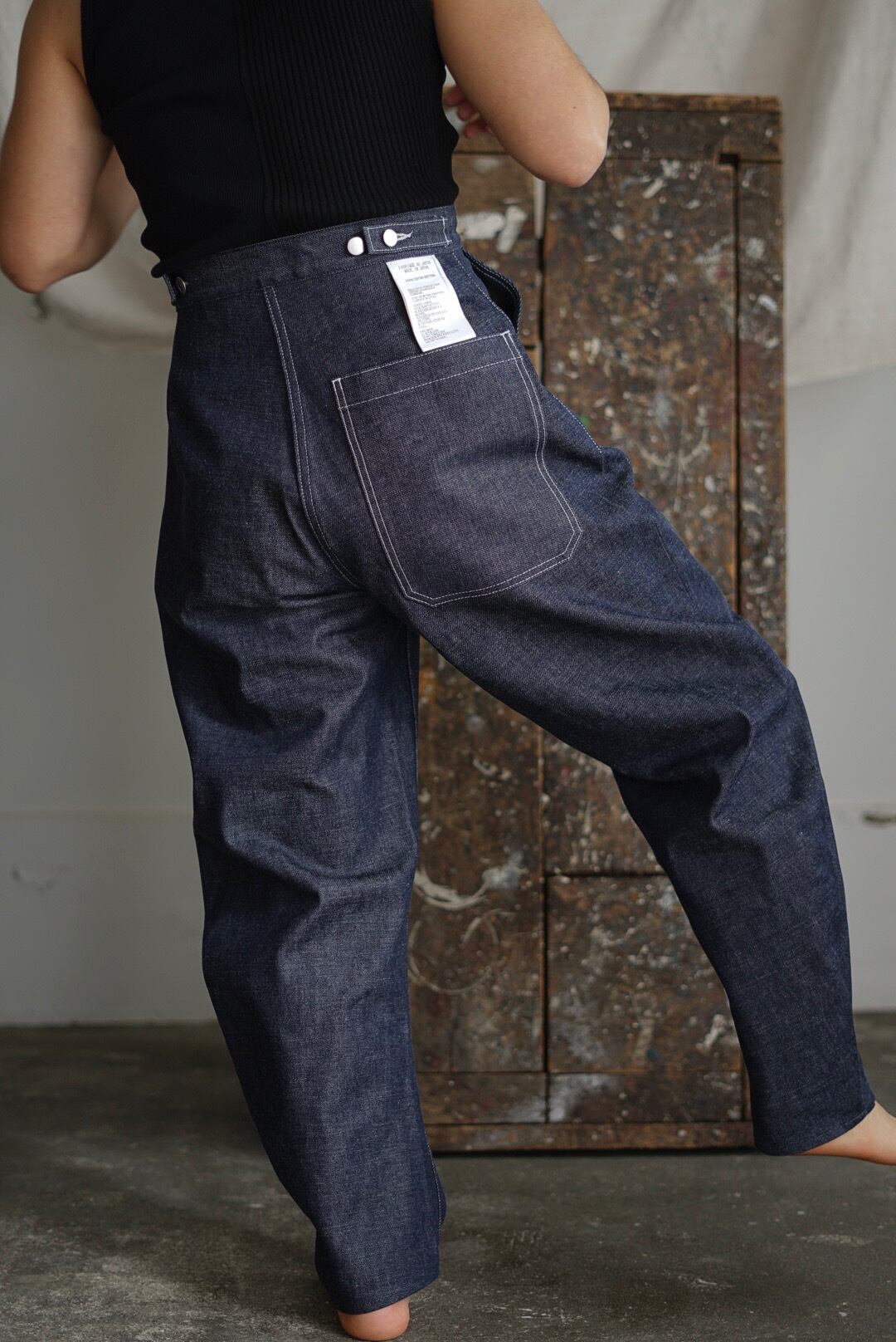 TUKI - 原田服飾研究所 - TYPE 4, CURVED LEG JEANS (INDIGO) | Brownie