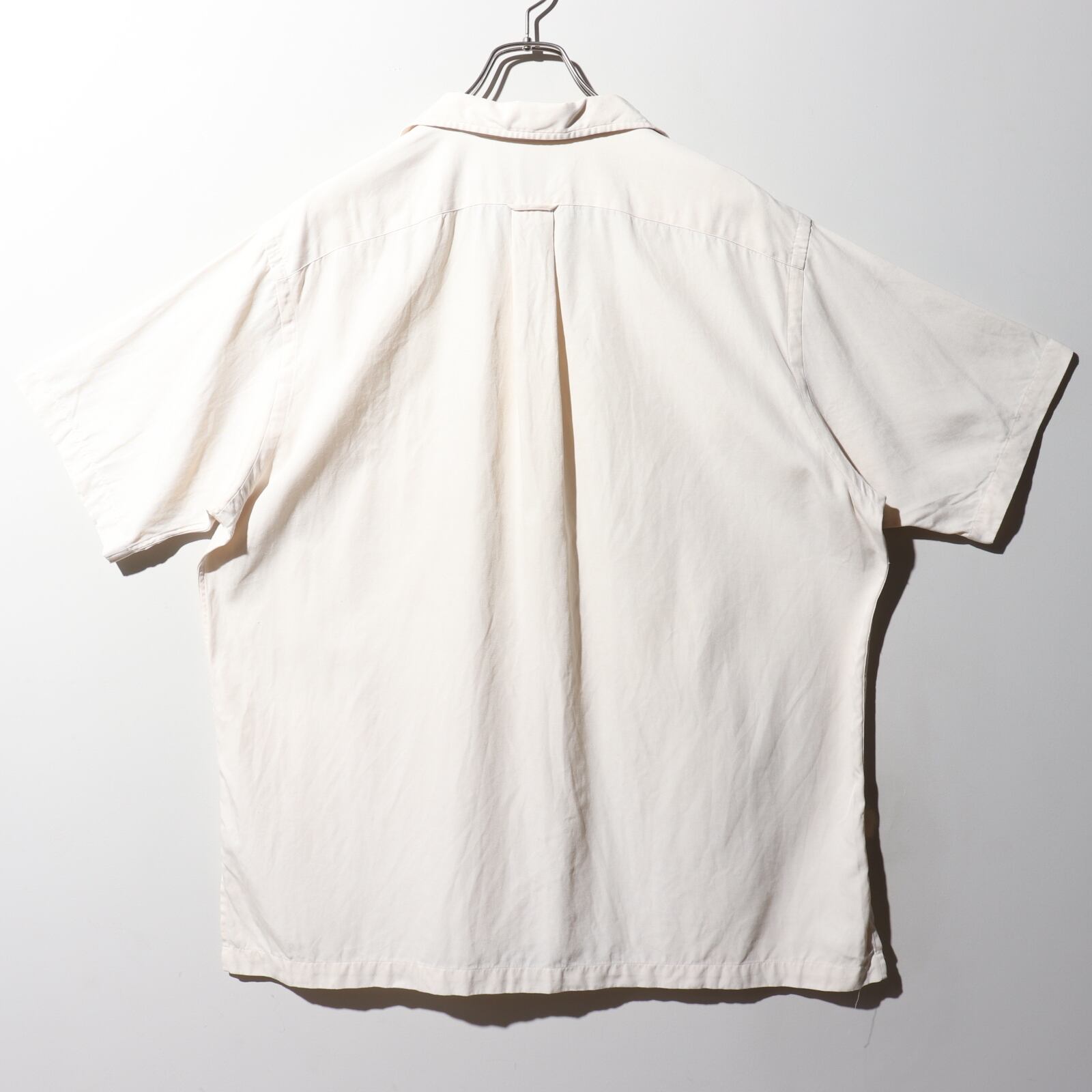 XL 完全無地 シルクコットン 生成り白 Caldwell ポロラルフローレン 