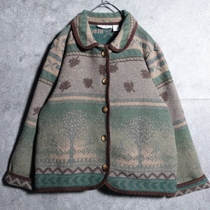 “Croft&Borrow” Pattern design wool blend jacket