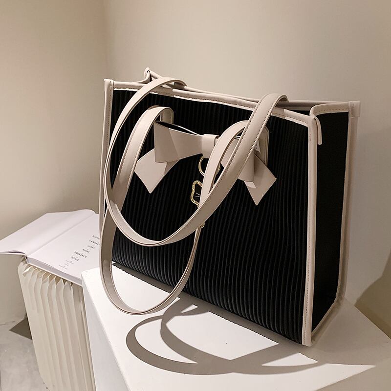 オータムショルダーバッグリボン 秋物 トートバッグ 手作りハンドバック97490055152