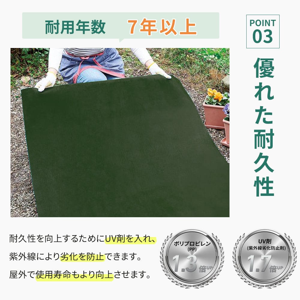 U字ピン付き】【2枚入りセット】防草シート 砂利 防草シート ピン 防草