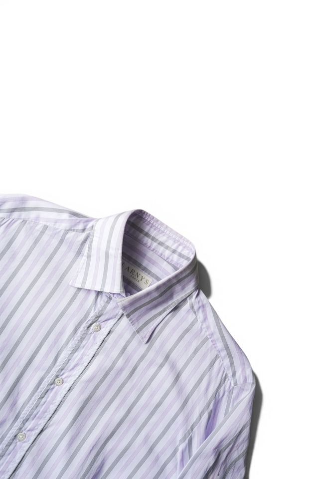 00's "ARNYS PARIS" Cotton Broadcloth Stripe Pattern French Cuffs Shirt