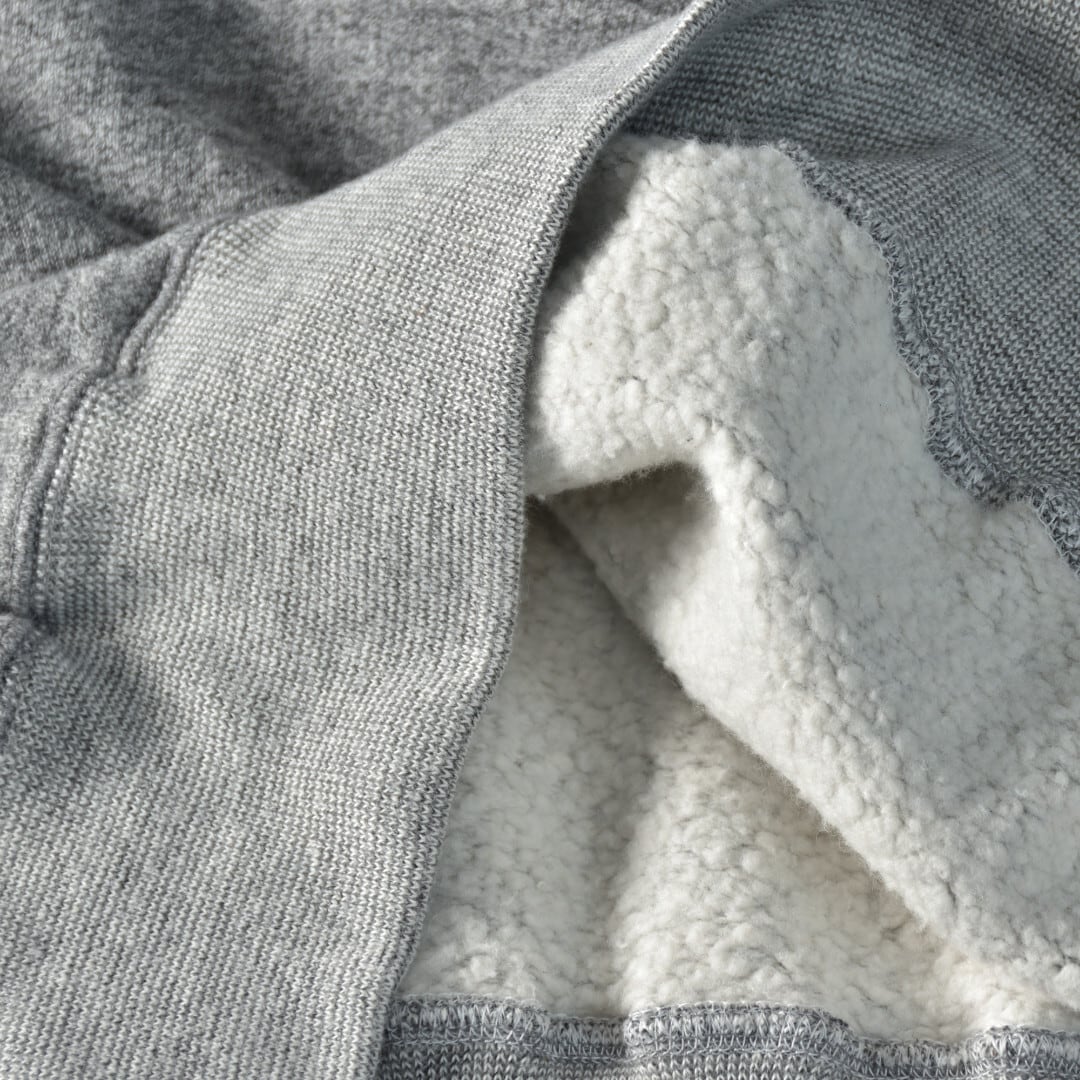 Kepani ケパニ ラフィー裏起毛 HARRIS-Ⅱ GUSSET CREW・グレイ【送料無料】
