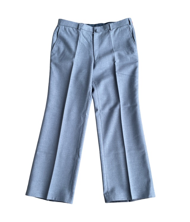 Vintage w35 flare slacks pants -Gray-