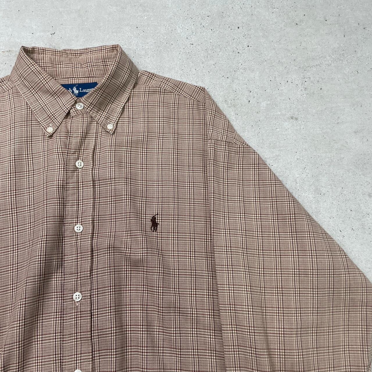 90年代 Ralph Lauren ラルフローレン BLAKE 千鳥格子 チェックシャツ 