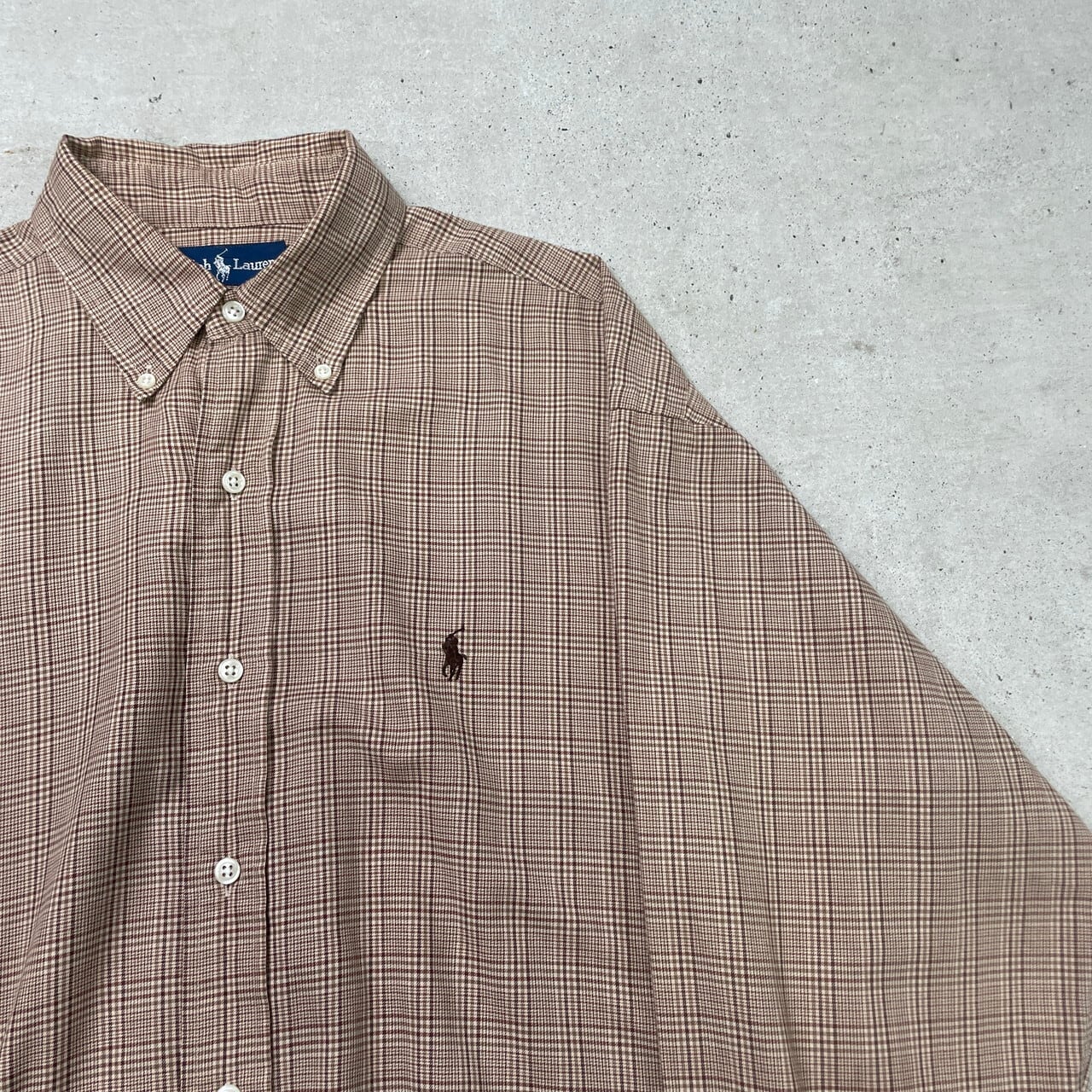90年代 Ralph Lauren ラルフローレン BLAKE 千鳥格子 チェックシャツ 
