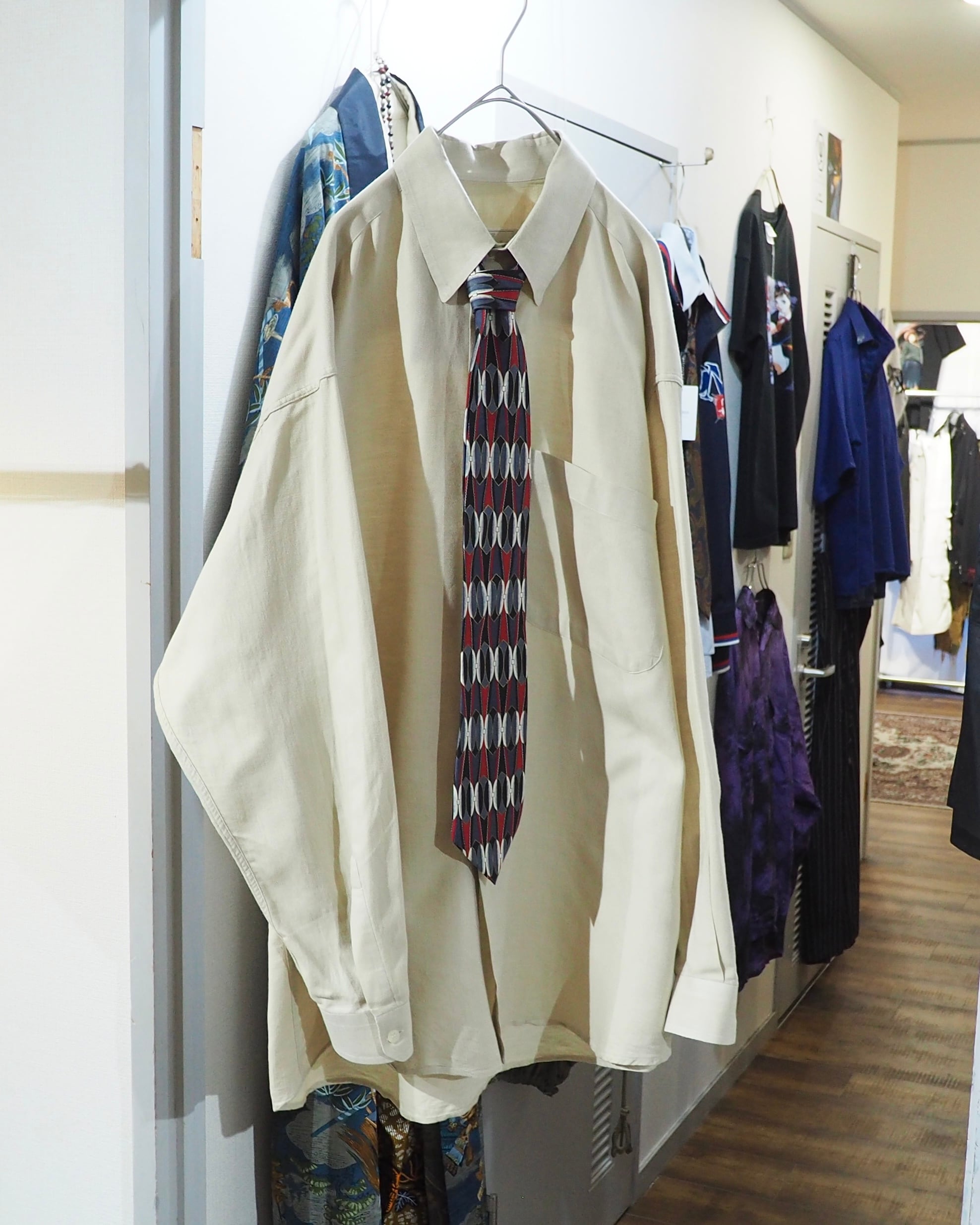" Ermenegildo Zegna " Soft Ecru White Color vintage loose shirt