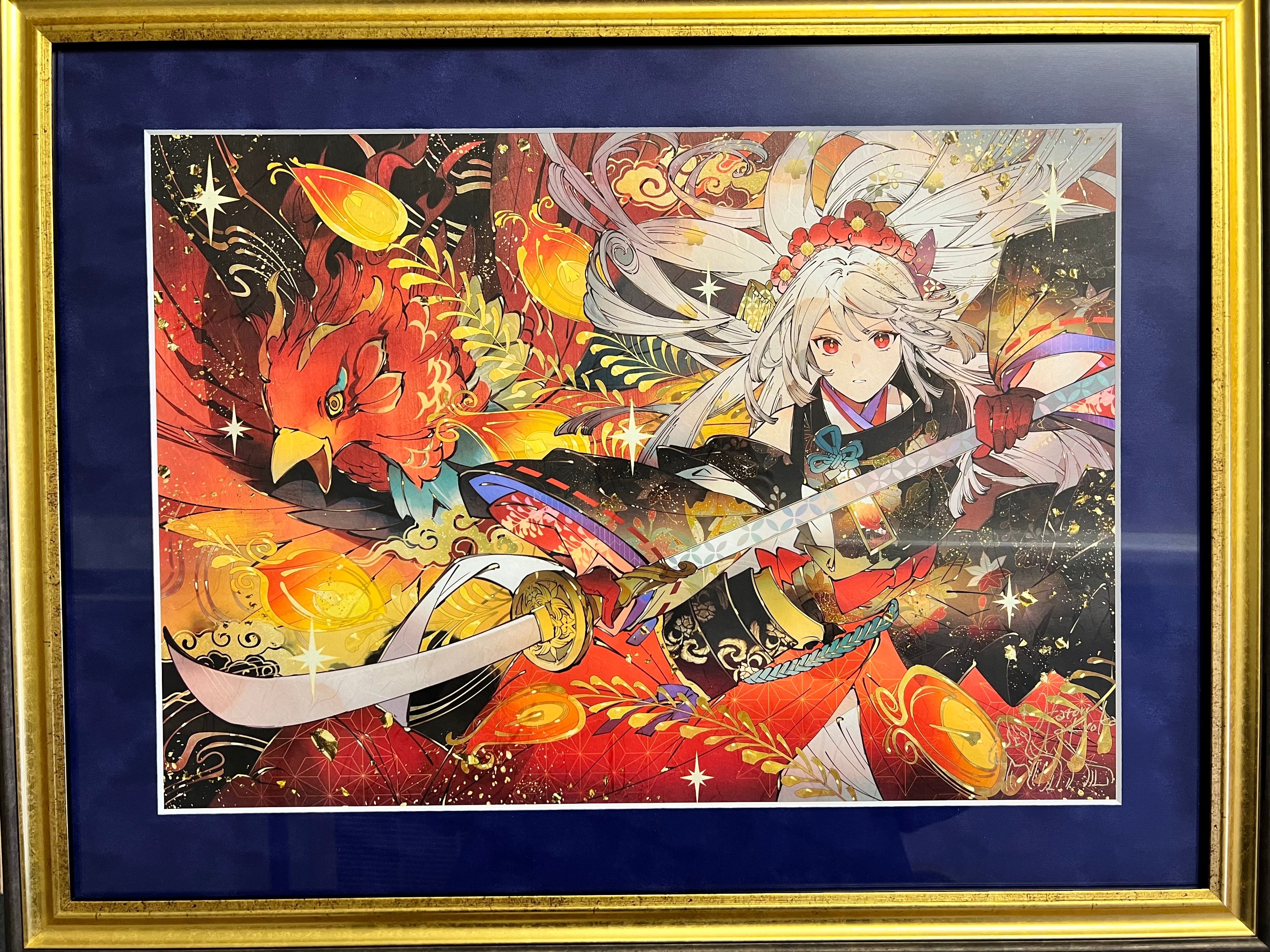 ★総生産枚数10点のみ★匈歌ハトリ先生★描き下ろし複製原画★神を放つ★直筆リマークサイン入り